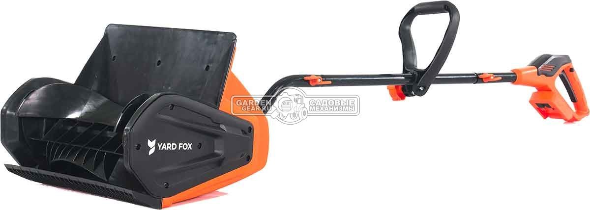 Снегоуборщик аккумуляторный / лопата Yard Fox 33E с АКБ 4 А/ч и ЗУ (PRC, BL 20В, ширина 33 см, 6 кг)