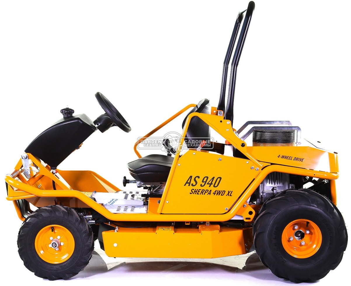 Садовый трактор для высокой травы и работы на склонах AS-Motor 940 Sherpa 4WD XL (GER, 90 см, B&S Pro, 724 см3, дифференциал, задний выброс, 298 кг)