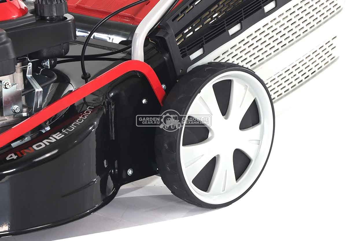 Газонокосилка бензиновая Geos Classic 46 SP-S Plus (PRC, 46 см, Sanli, 140 см3, сталь, 4 в 1, 65 л, 32 кг)
