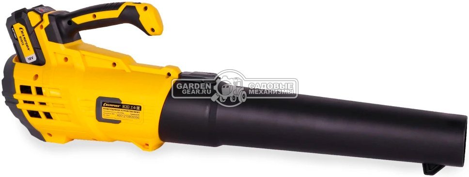 Воздуходувка аккумуляторная Champion BB1811 с АКБ 2 А/ч и ЗУ (PRC, Li-ion 18В, 4 А/ч, 38 м/с, 594 м3/ч, 1.9 кг)