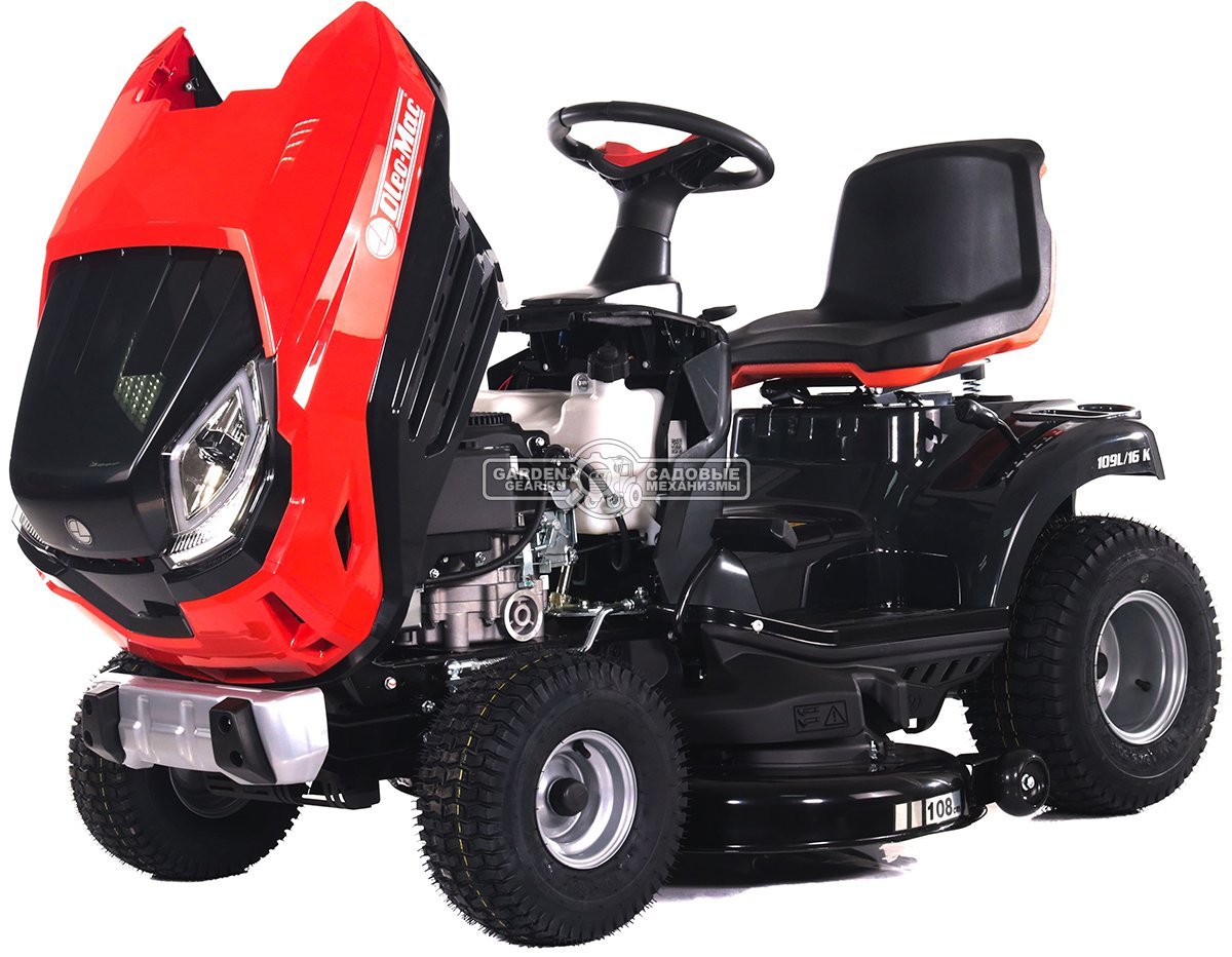 Садовый трактор Oleo-Mac OM 109L/16 K (PRC, Emak K 1600 AVD, 452 см3, 108 см., боковой выброс, гидростатика, 170 кг.)
