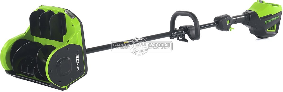 Снегоуборщик аккумуляторный / лопата GreenWorks GD60SS2 без АКБ и ЗУ (PRC, BL 60В, ширина 30 см, направляюшая выброса, 7.5 кг)