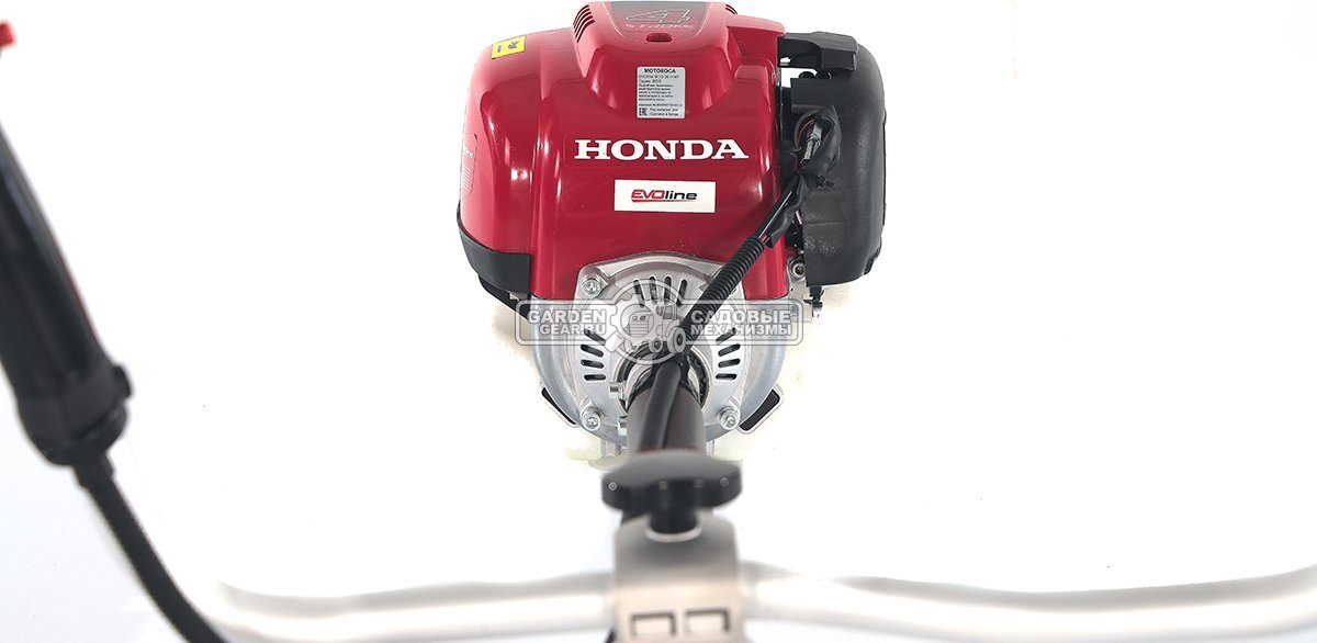 Бензокоса EVOline BCG 35H (4T) 4-х тактная (PRC, Honda 35.8 см3, 1.3 л.с., леска 2.5 мм + нож + пильный диск, ремень, 7.3 кг)