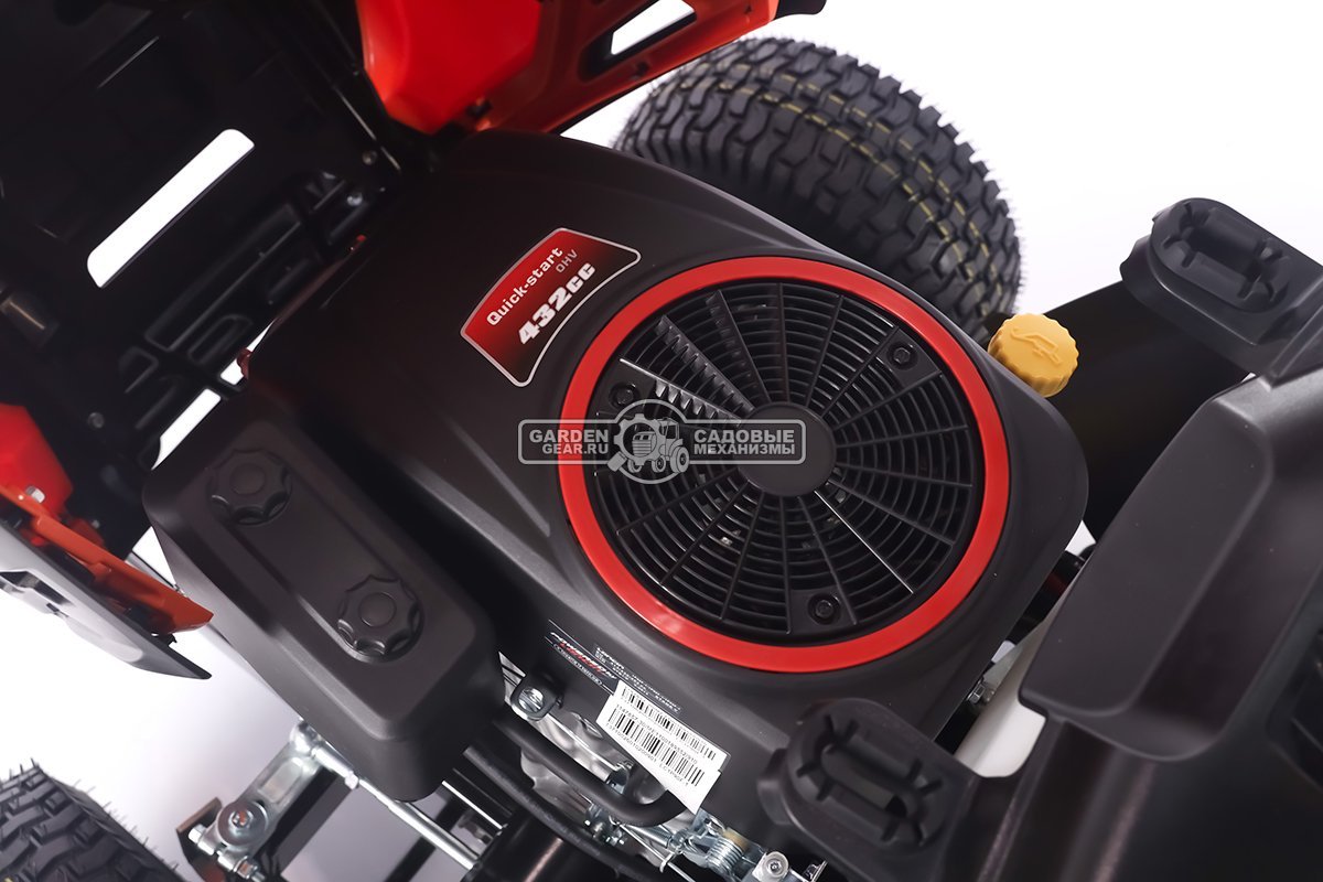 Садовый трактор Yard Fox Optima T 86 RBH (PRC, Loncin 432 куб.см., гидростатика, травосборник 260 л, ширина кошения 86 см, 190 кг)