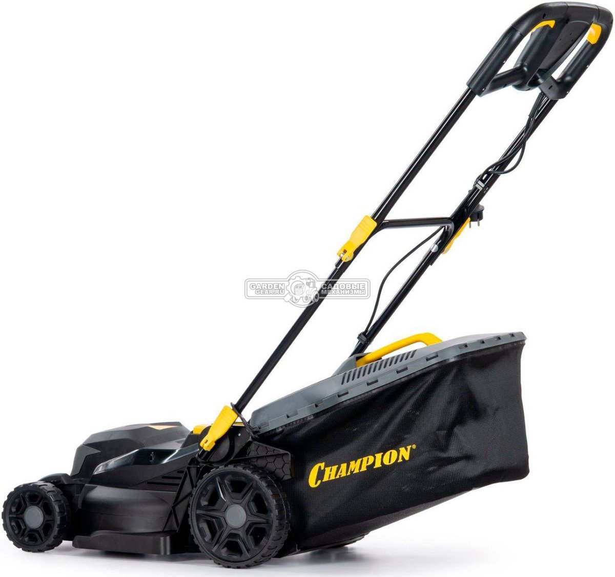 Газонокосилка электрическая Champion EM3716 (PRC, 1600 Вт, 37 см, пластик, 40 л, 13.7 кг)