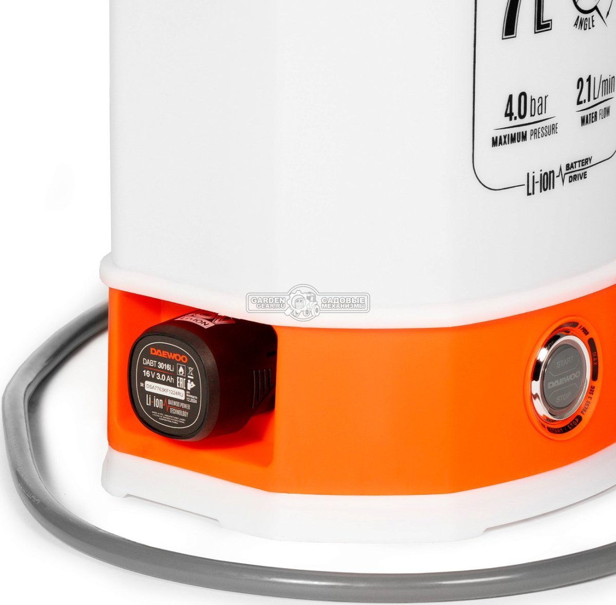 Опрыскиватель аккумуляторный Daewoo DSA 7Li MIX с АКБ 3 А/ч и ЗУ (PRC, 16В, 7 л, 4 Бар, ремень, 2.4 кг)