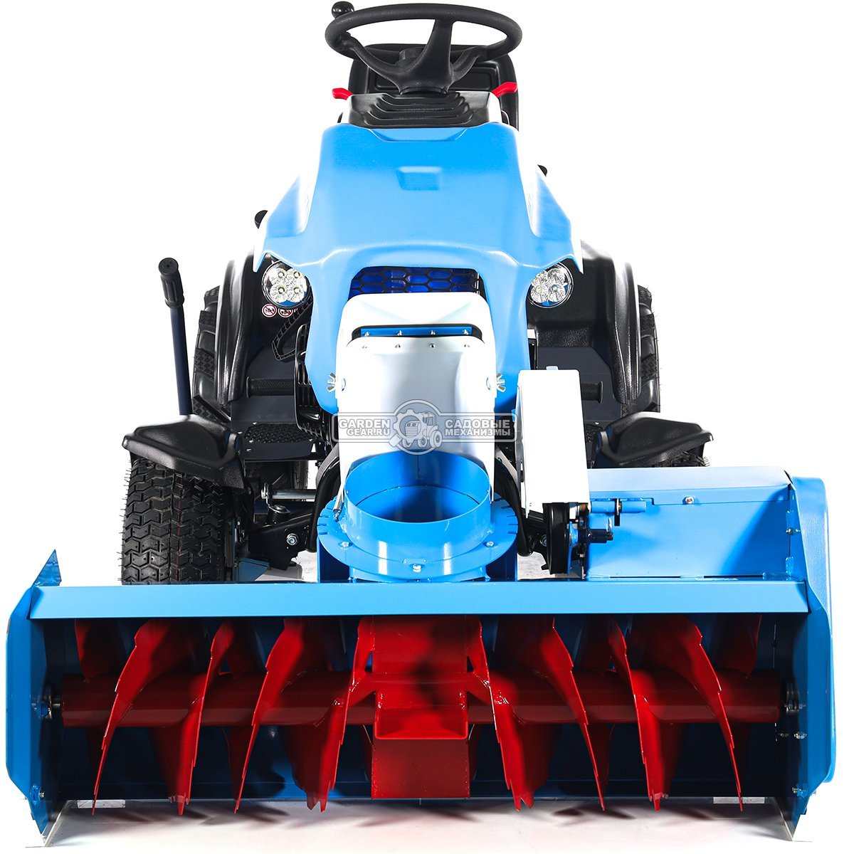 Садовый трактор Нева MT1-ZS с роторным снегоуборщиком и рамой-противовесом (дека - опция)