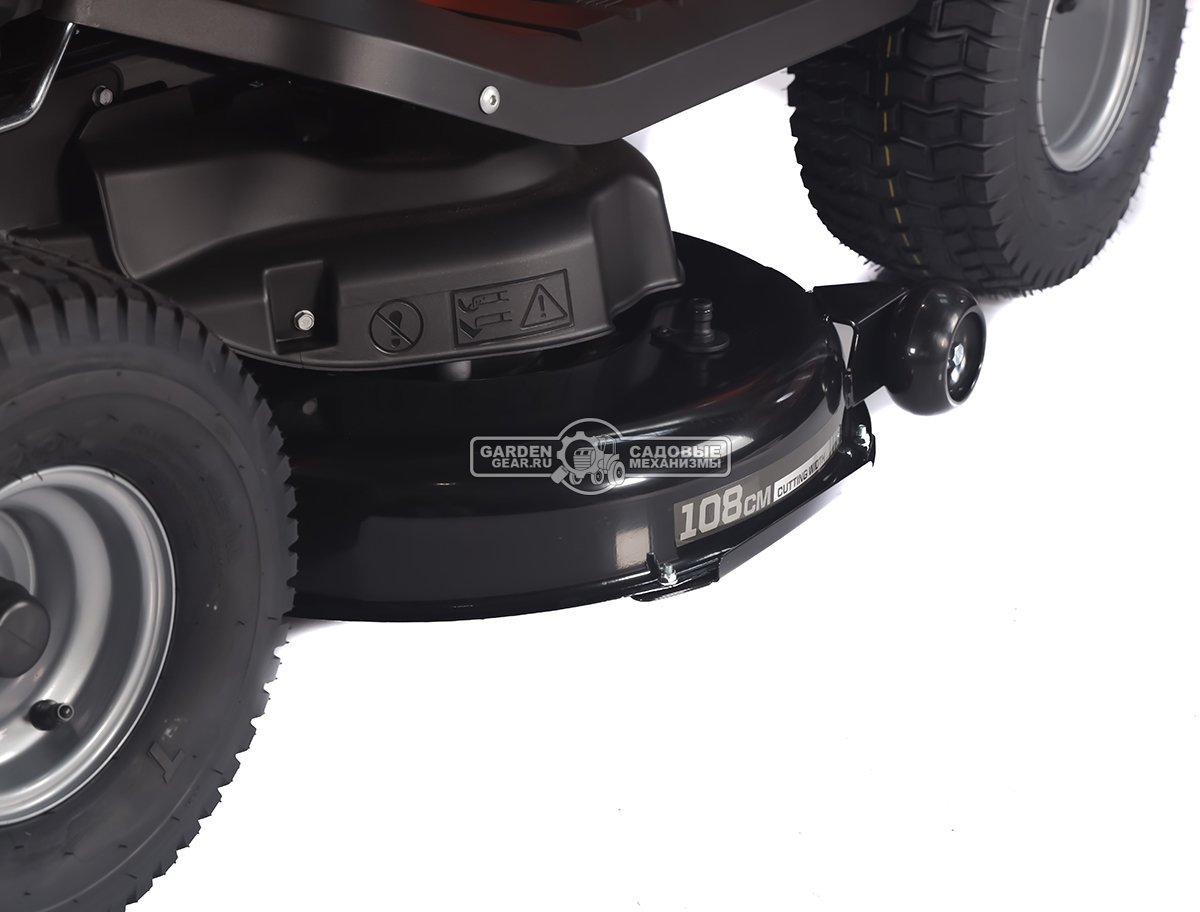 Садовый трактор Yard Fox Optima T 108 SDH (PRC, Loncin V-Twin 586 куб.см., гидростатика, боковой выброс, ширина кошения 108 см, 200 кг)