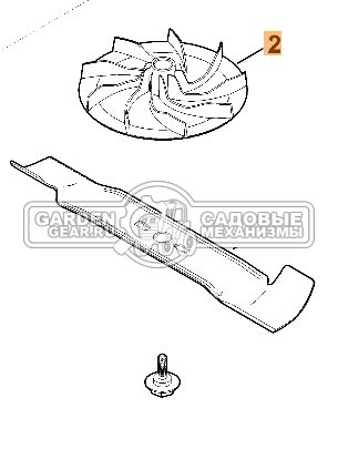 Крыльчатка электродвигателя (фланец крепления ножа) Stihl / Viking для RMA / MA / RME / ME 339.0 / 339.0 C / 443.0 / 443.0 C