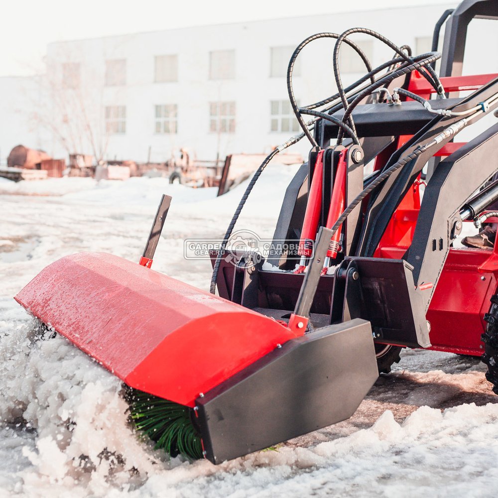 Щетка коммунальная RED 160 см. с шарнирным поворотом в 2 стороны для мини-погрузчика, 192,5 кг. 