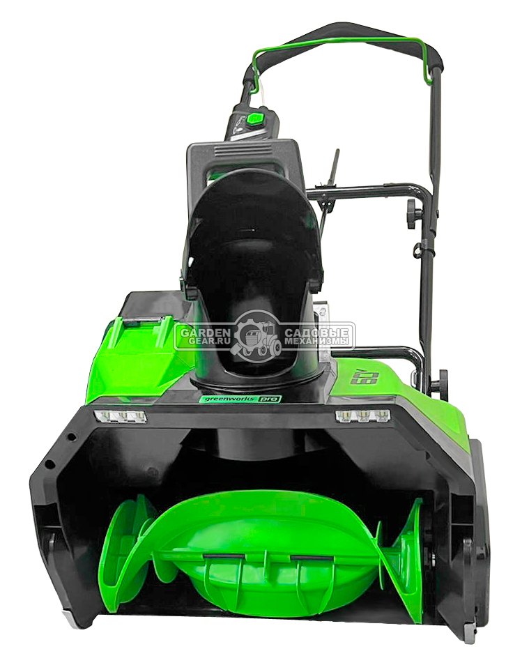 Снегоуборщик аккумуляторный GreenWorks GD60PST с АКБ 5 А/ч и ЗУ (PRC, BL 60В, ширина 51 см, LED фара, 15 кг)