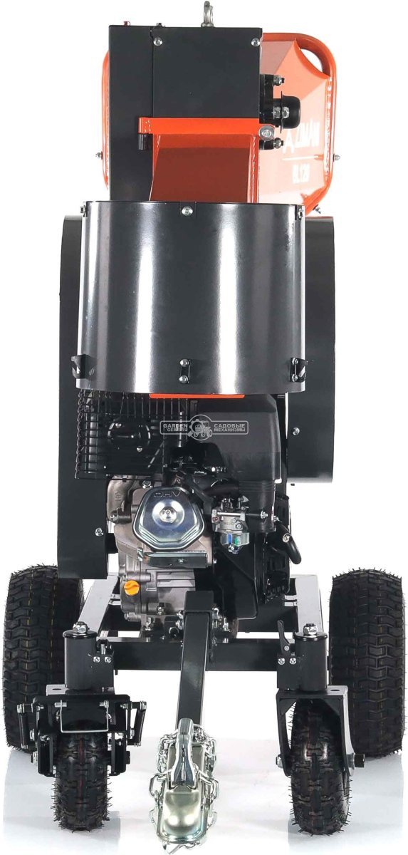 Измельчитель веток ZimAni BL 120 (PRC, Loncin 420 куб.см., 15 л.с. с электростартером, вал с 3-мя ножами, ветки до 120 мм, двуосный прицеп, 315 кг)