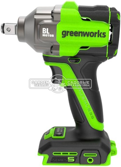 Гайковерт ударный аккумуляторный GreenWorks IW5500 без АКБ и ЗУ (PRC, BL 24В, 500 Нм, 1.25 кг)