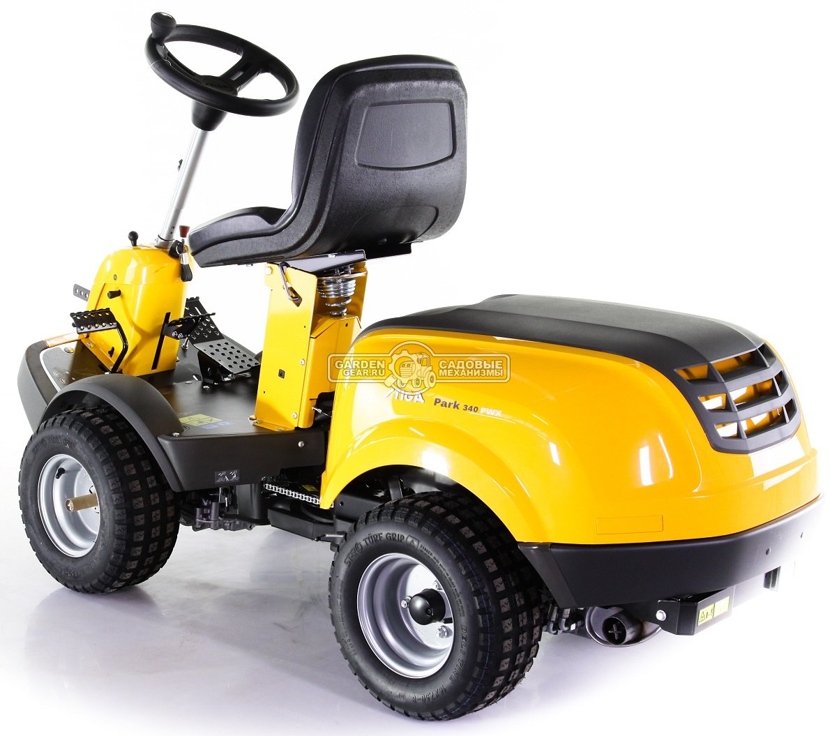 Садовый райдер Stiga Park Compact 340 PWX 4WD без деки (ITA, Stiga ST550 V-Twin, 586 куб.см., гидростатика, полный привод, 202 кг.)