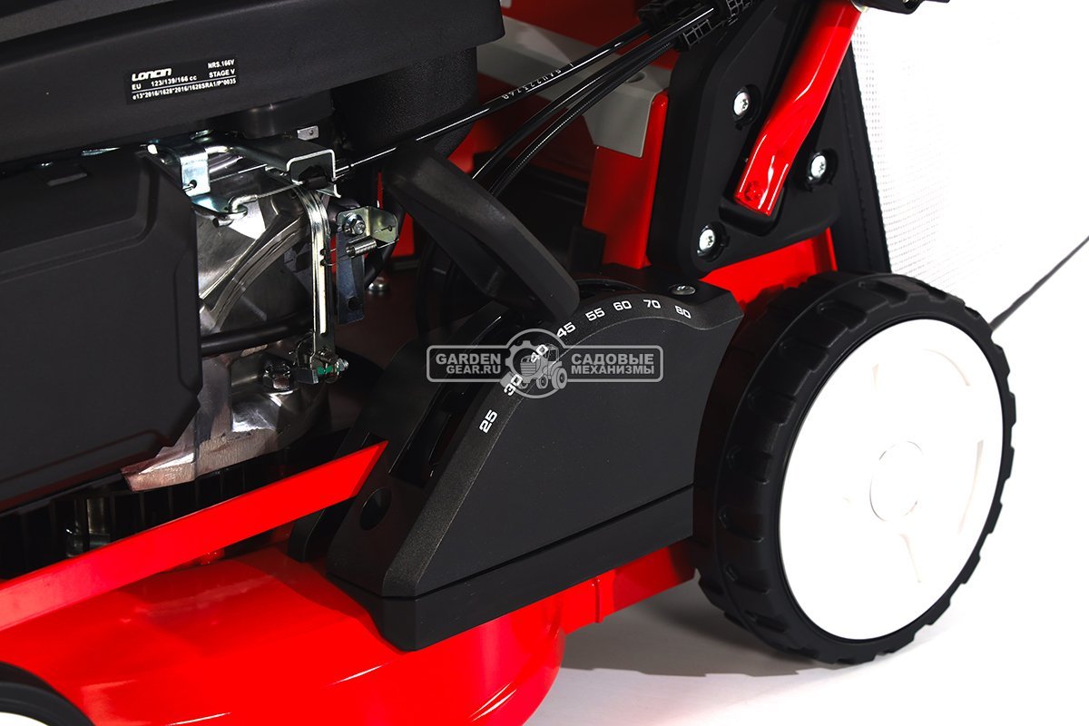 Газонокосилка бензиновая SABO 43-VARIO (GER, 43 см., Sabo, 166 куб.см., алюминий, Turbostar, вариатор, травосборник 65 л., 36,5 кг.)