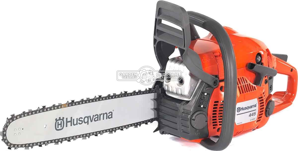 Бензопила Husqvarna 445 II 15" (SWE, 45.7 куб.см., 2.1 кВт/2.8 л.с., X-Torq, 0.325-1.3-64E, 6.1 кг)
