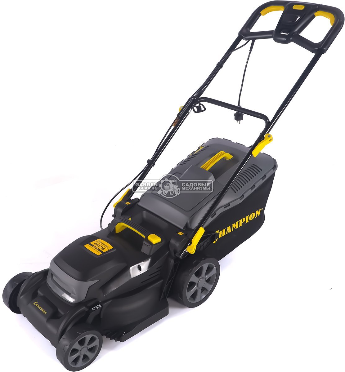 Газонокосилка электрическая Champion EM3716 (PRC, 1600 Вт, 37 см, пластик, 40 л, 13.7 кг)