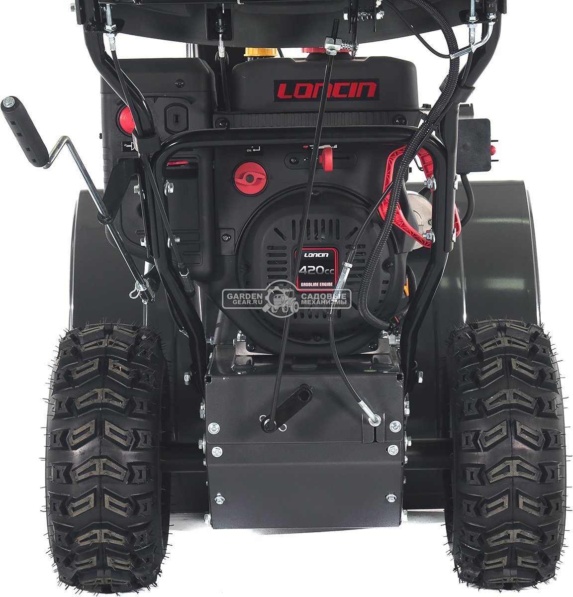 Снегоуборщик Evoline SBG 760 LE (PRC, 76 см, Loncin, 420 см3, эл/стартер 220В, фара, автоматич. дифференциал, скорости 6/2, подогр. рукояток,130 кг)