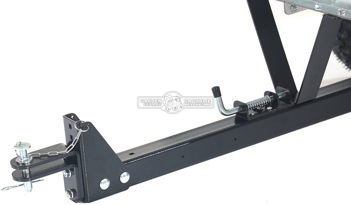 Тележка - прицеп ZimAni GT410x2 Stainless steel 500 для садовых тракторов, с механизмом опрокидывания (оцинкованной сталь, 500 кг)