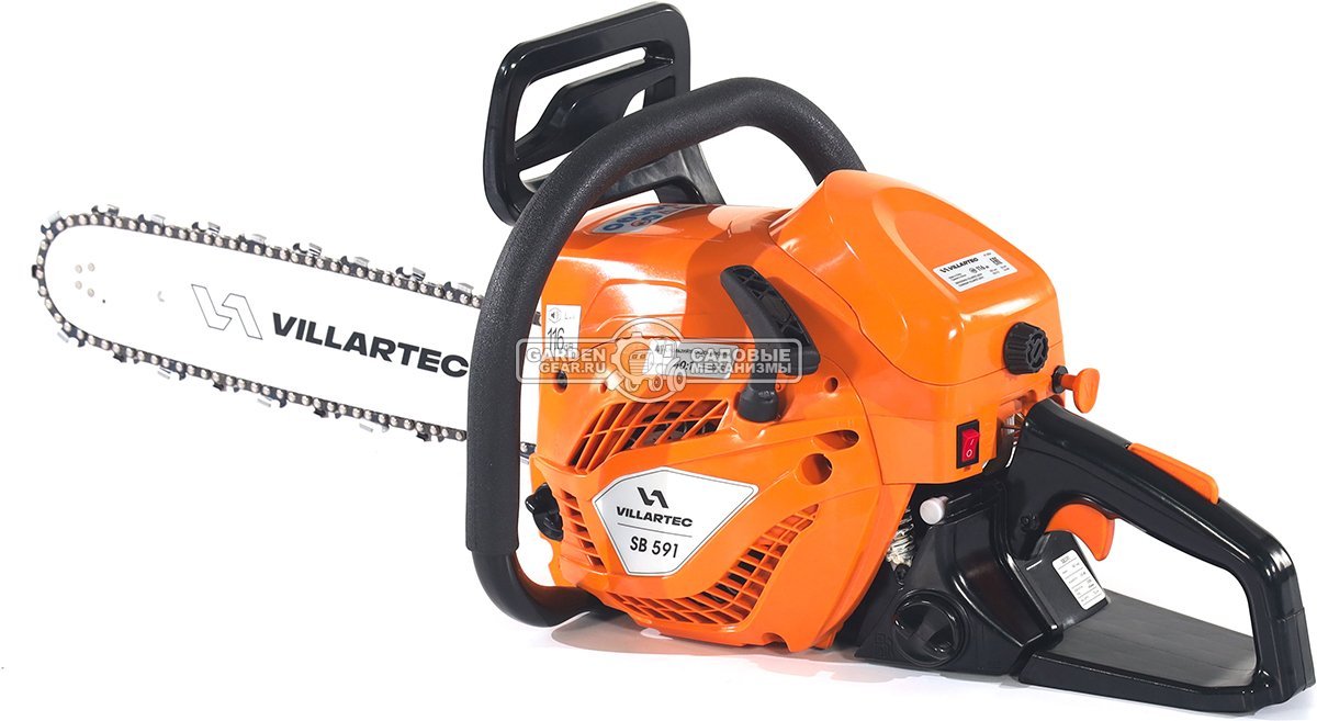 Бензопила Villartec SB591 16" (PRC, 58.1 куб.см., 3.0 кВт/ 4.0 л.с., 0.325"-1.5-66E, 5.1 кг)