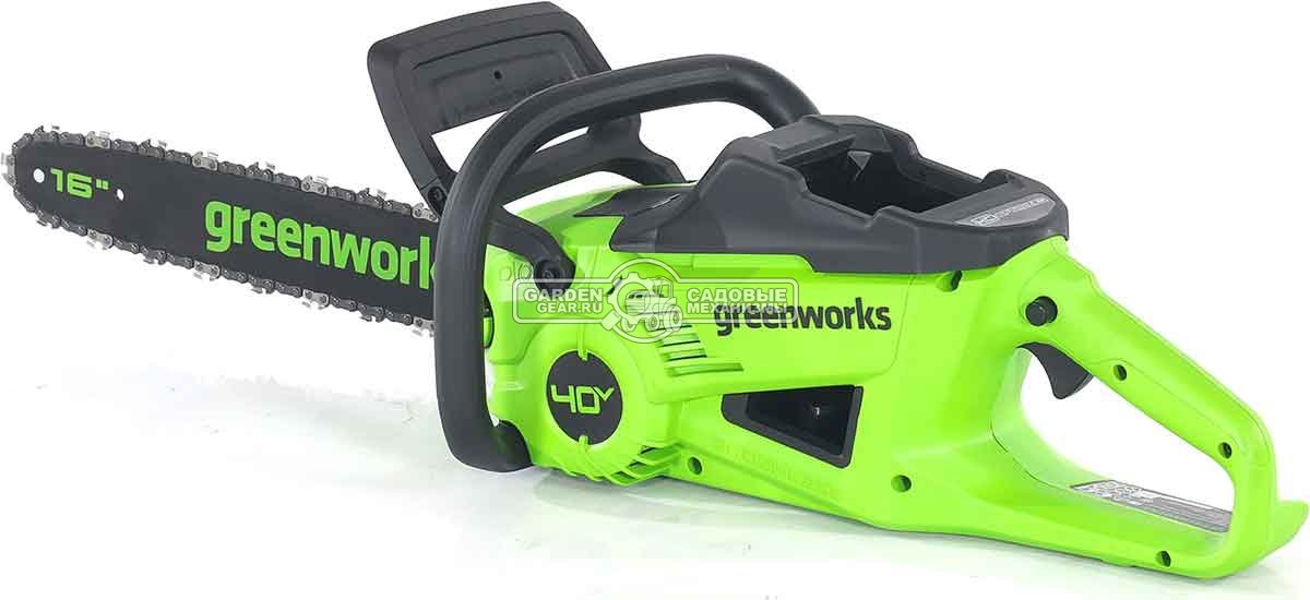Пила аккумуляторная цепная GreenWorks GD40CS20X 16" без АКБ и ЗУ (PRC, BL 40В, 3/8"-1.1-56E, 4.2 кг)