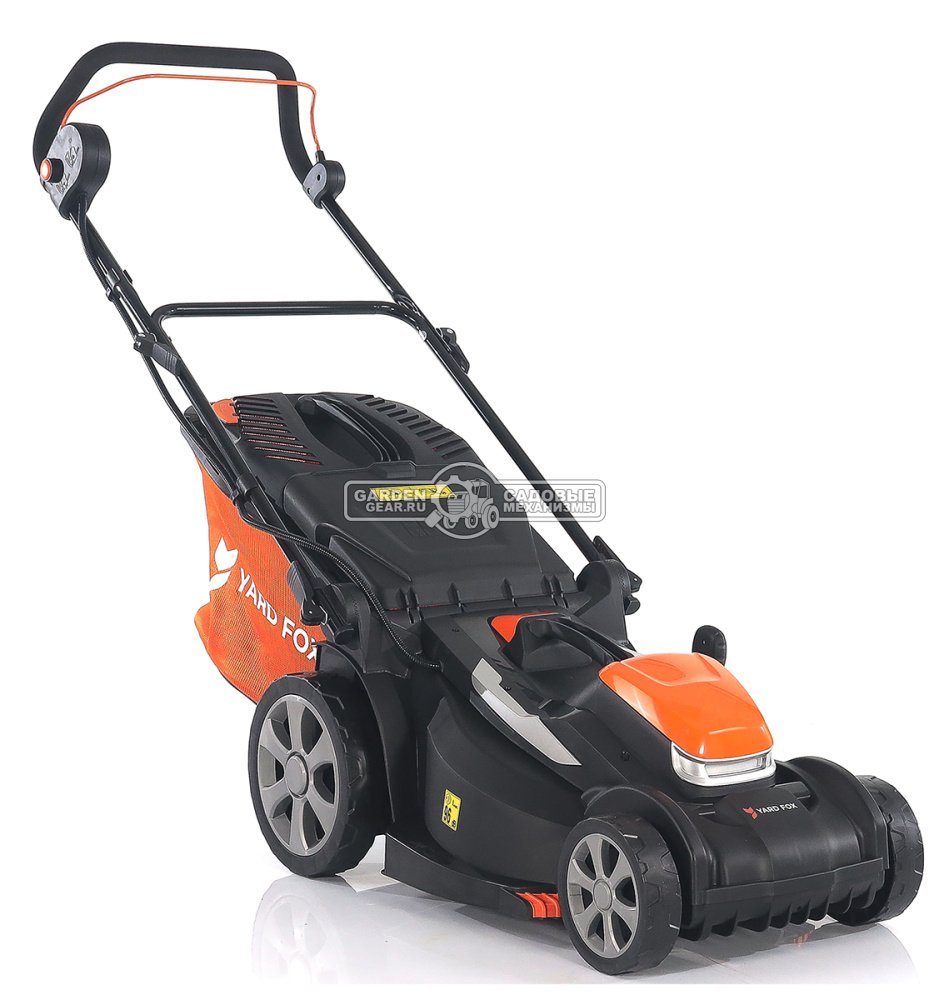 Газонокосилка аккумуляторная Yard Fox EL4045B SET с АКБ 4.0 А/ч и ЗУ (PRC, BL 40В, пластик, 34 см, 45 л, 10 кг)