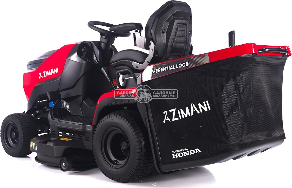 Садовый трактор ZimAni TC242HVD (PRC, Honda 688 куб.см., гидростатика, дифференциал, травосбор. 320 л, шир. кошения 107 см, LED панель, 195 кг)
