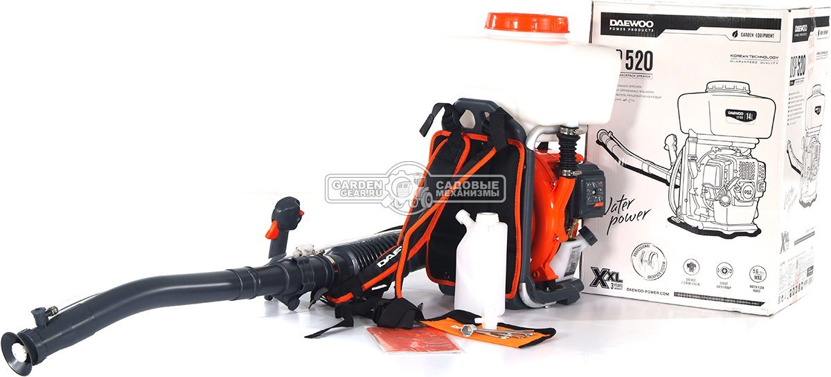 Опрыскиватель бензиновый Daewoo DSP 520 (PRC, распыление воздухом, 51,7 см3, 3,0 л.с., 14 л, 10 кг.)