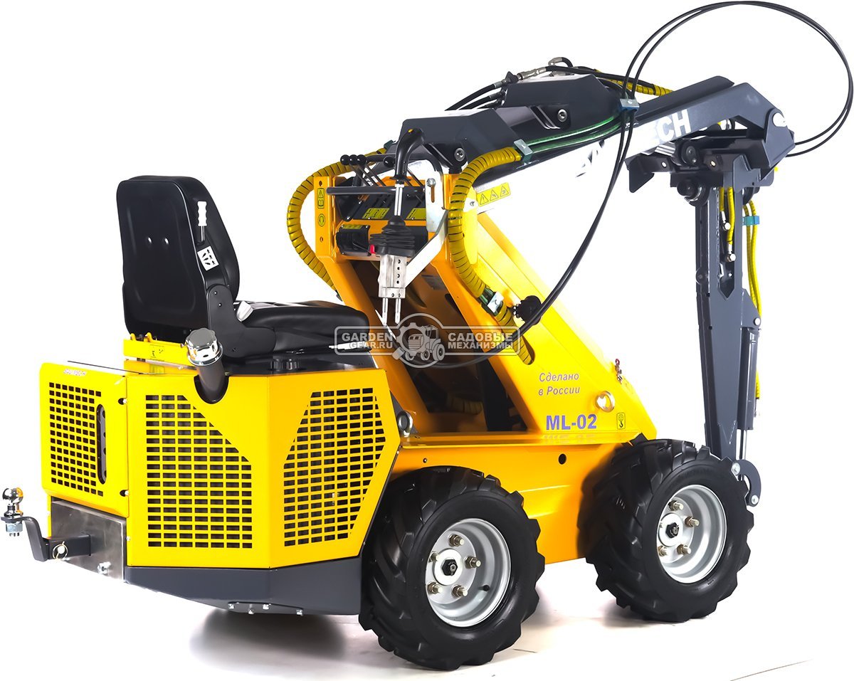 Универсальная машина мини-погрузчик Baumech ML-02 Pro + экскаватор лопатковый с поворотным механизмом с двигателем Zongshen GB750 EFI V-Twin инжектор