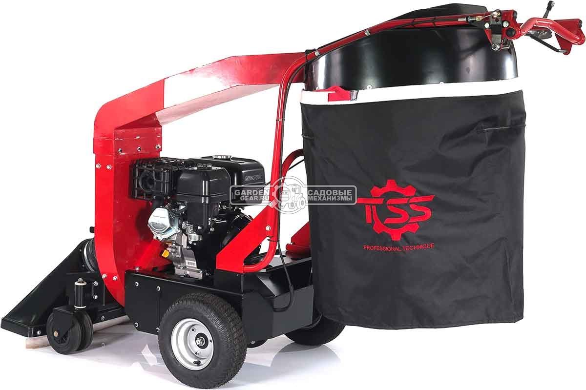 Садовый пылесос бензиновый TOSS LV-250 самоходный (RUS, 74 см., Evoline / Zongshen GB270, мусоросборник 290 л., 90 кг.)