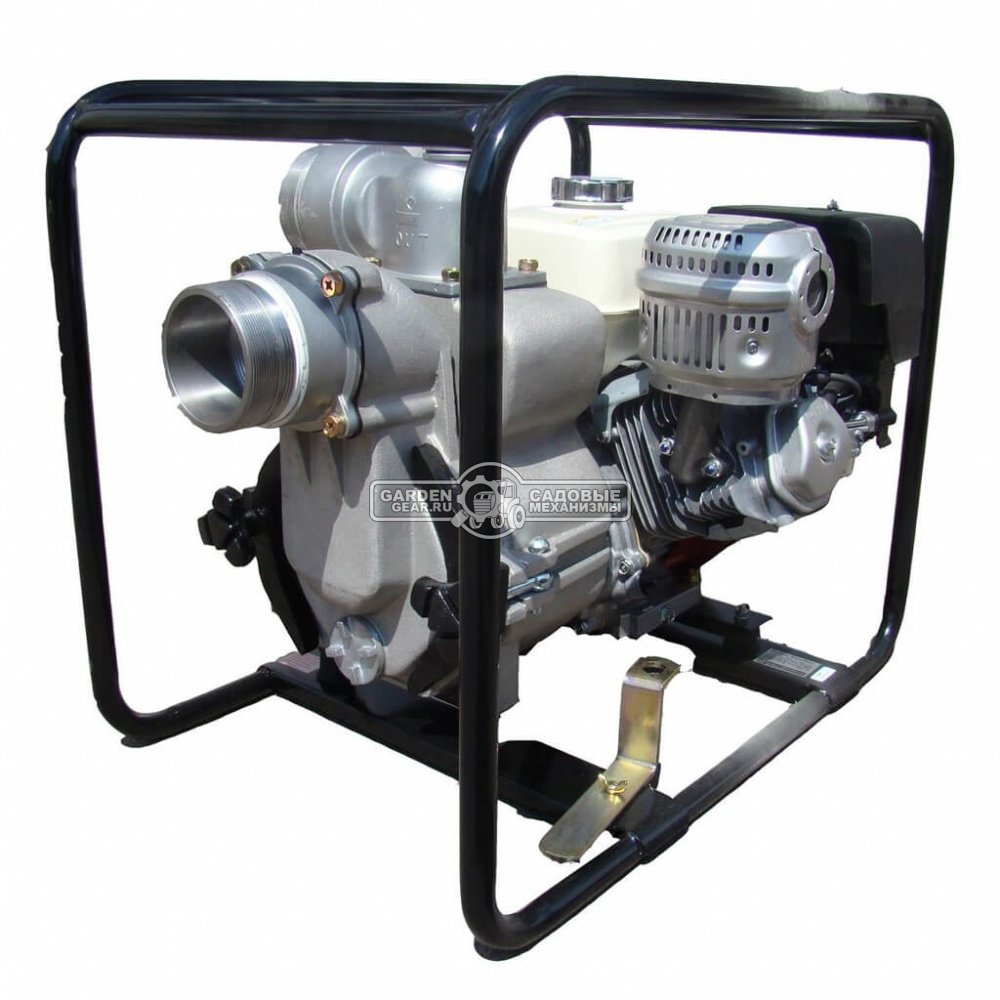 Мотопомпа бензиновая Daishin SWT-100HX для грязной воды (Honda, 7.9 л.с., 340 куб.см., 2000 л/мин, 4&quot;, датчик уровня масла, 24 м, 73 кг)
