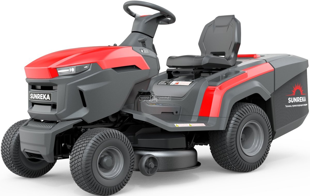 Садовый трактор Sunreka GST38LEG (PRC, RATO RV450, 449 куб.см., гидростатика, ширина кошения 96 см, травосборник 240 л, мульчирование, 205 кг)
