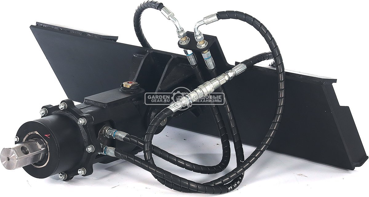 Ямобур (гидравлический вращатель) RED с переходной плитой для мини-погрузчика, 95 кг.