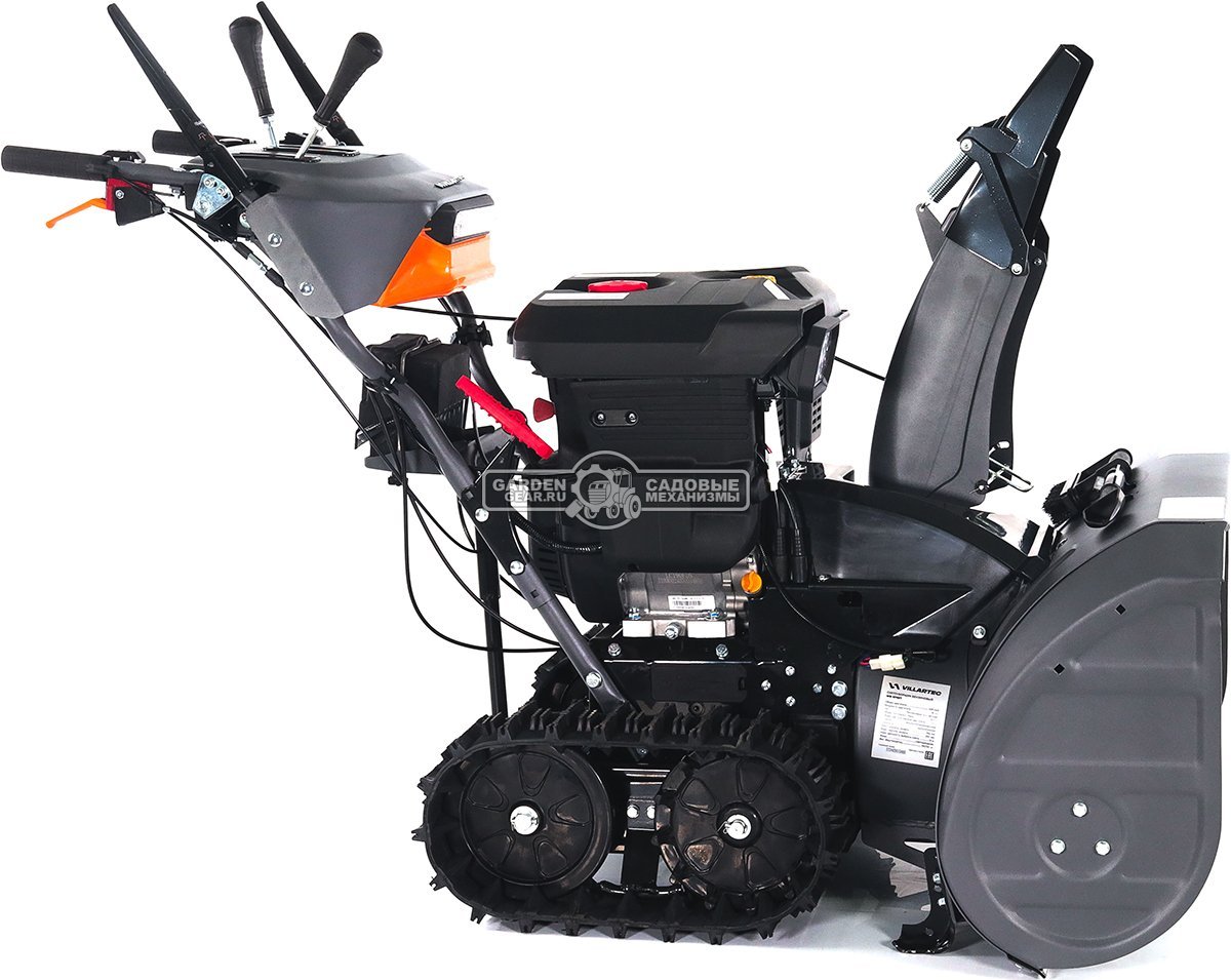 Снегоуборщик Villartec WB1576ET Hydro гусеничный (PRC, 76 см, Loncin 420 см3, эл/стартер от АКБ 12В, дифференциал, фара, 141 кг)