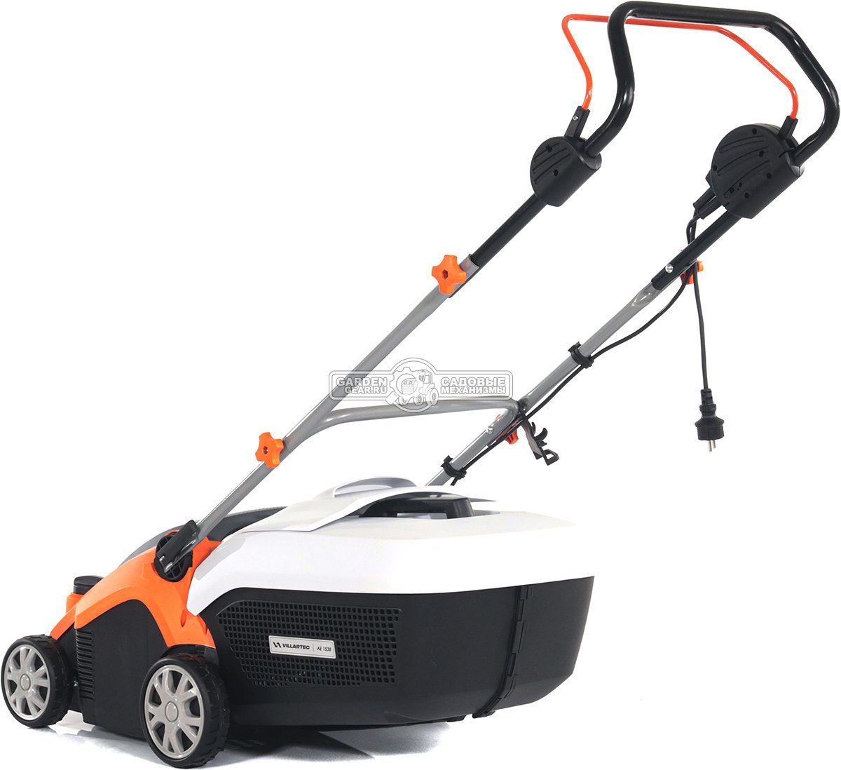 Вертикуттер - аэратор электрический Villartec AE 1538 (PRC, 1500 Вт, 38 см, ножи + пружины, пластик, 50 л, 14 кг)