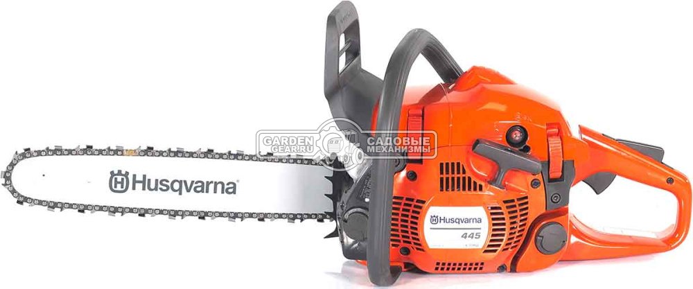 Бензопила Husqvarna 445 II 15&quot; (SWE, 45.7 куб.см., 2.1 кВт/2.8 л.с., X-Torq, 0.325-1.3-64E, 6.1 кг)