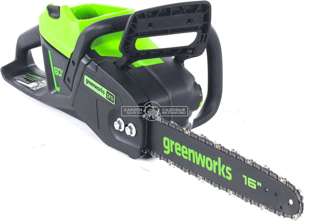 Пила аккумуляторная цепная GreenWorks GD60CS25 16&quot; без АКБ и ЗУ (PRC, BL 60В, 3/8&quot;-1.3-56E, 4.7 кг)