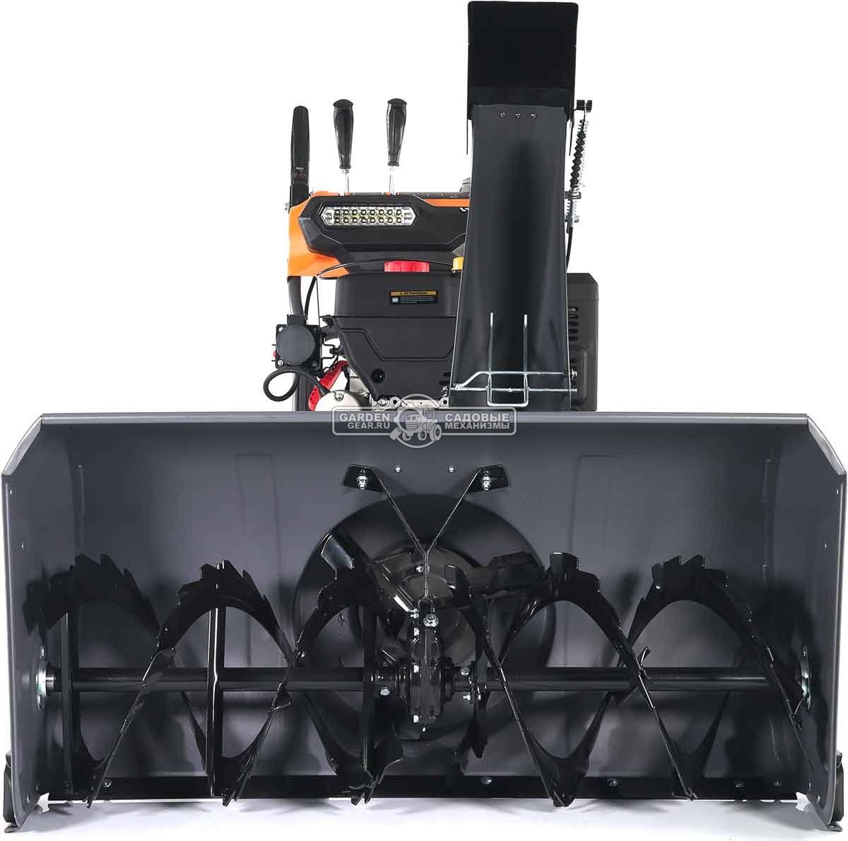 Снегоуборщик Villartec WB1510E (PRC, 107 см, Loncin 420 см3, эл/стартер 220В, фара, подогр. рукояток, разблокир. колес, скорости 6/2, 135 кг)