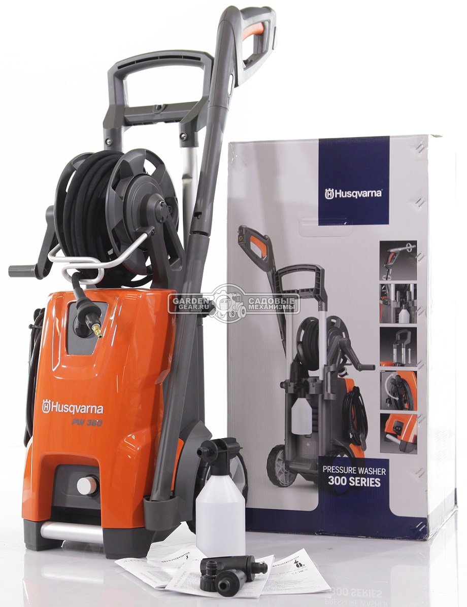 Мойка высокого давления Husqvarna PW 360 (PRC, 2300 Вт., 145-160 бар., 410-500 л/час., мет. шланг 10 м., 20,8 кг.)