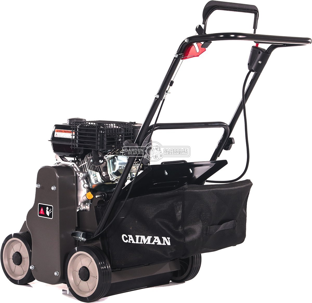 Вертикуттер - аэратор бензиновый Caiman Edgar 60C (RUS, Caiman Engine, 196 куб.см., сталь, 38 см., травосборник 40 л., 46 кг.)