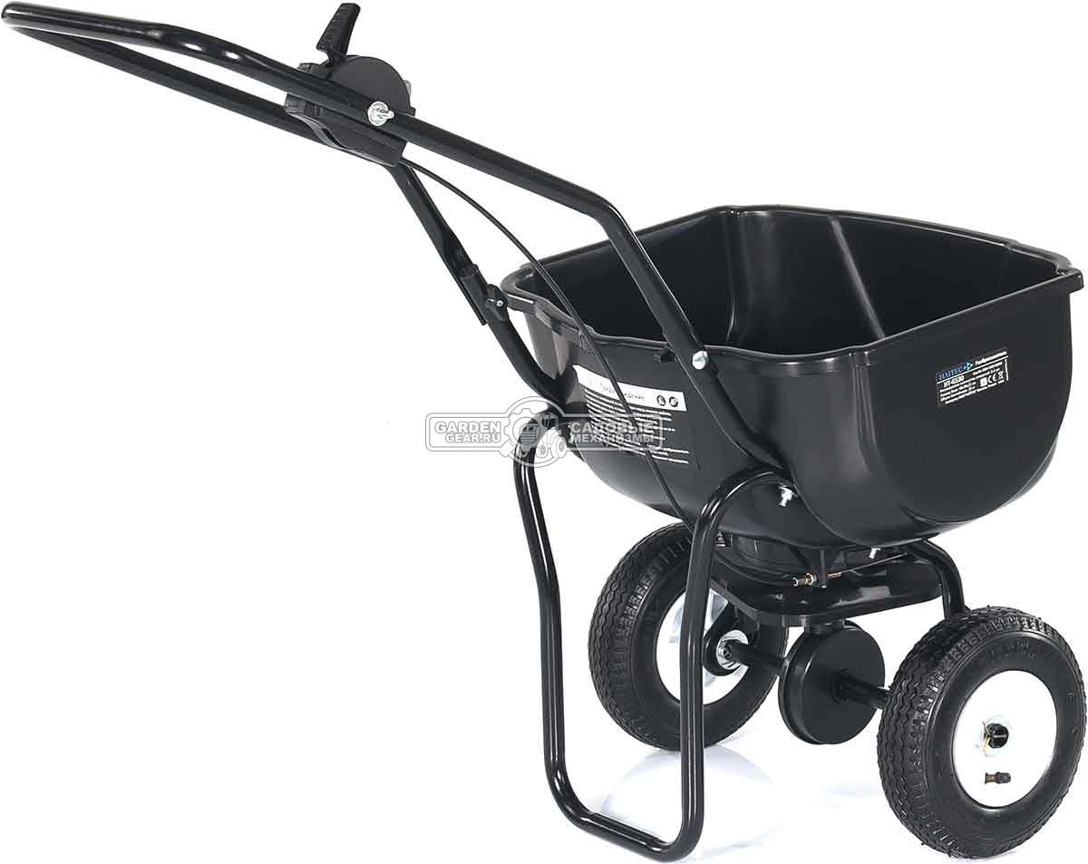 Тележка - разбрасыватель для удобрений, песка и реагентов Haitec HT-GS30 (PRC, ширина разброса 3.0 м, ёмкость 30 кг, пневмоколеса 20 см)