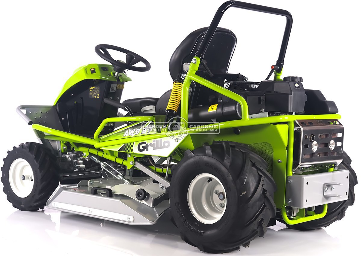 Садовый трактор для высокой травы и работы на склонах Grillo Climber 10.27 4WD (ITA, B&S 8290 CXi, 724 куб.см3, задний выброс, диффер., 98 см, 383 кг)