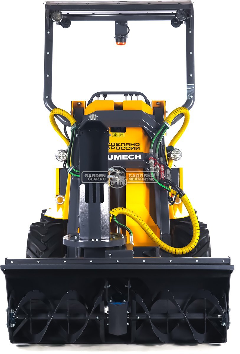 Универсальная машина мини-погрузчик Baumech ML-02 Pro + роторный снегоуборщик 110 см. + каркас безопасности с двигателем Zongshen GB750 V-Twin