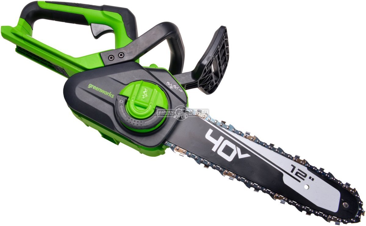 Пила аккумуляторная цепная GreenWorks G40CS30II 12" c АКБ 4 А/ч и ЗУ (PRC, 40В, 3/8"-1.1-52E, 2.74 кг)
