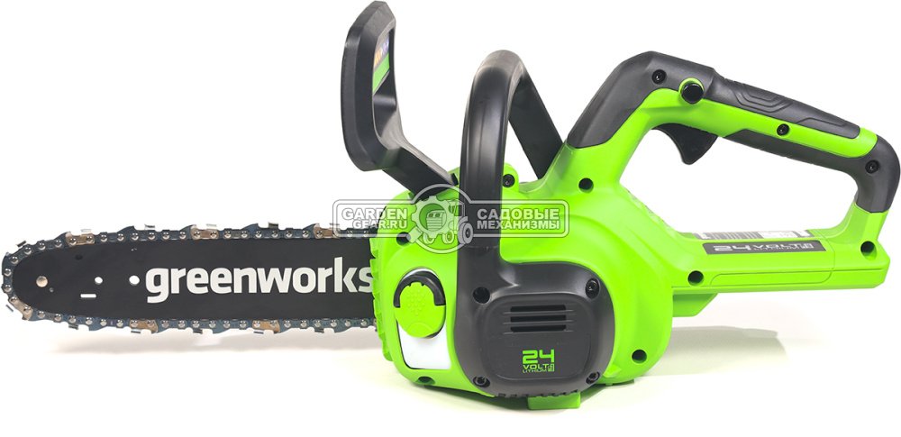 Пила аккумуляторная цепная GreenWorks G24CS25 10&quot; c АКБ 4 А/ч и ЗУ (PRC, 24В, 3/8&quot;-1.1-46E, 2.7 кг)