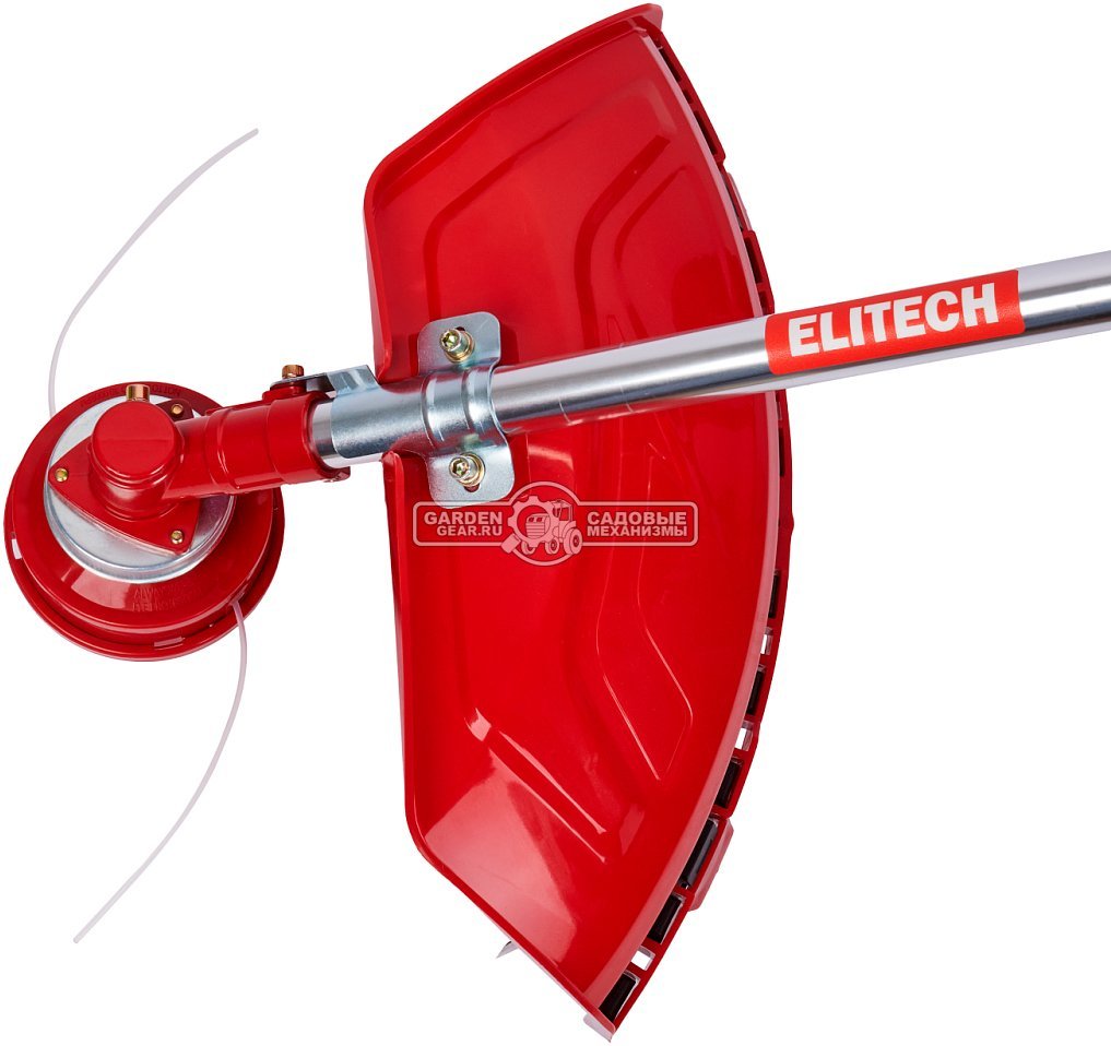 Триммер колесный Elitech ТБ 522K (PRC, 52 см3, 1.8 кВт / 2.4 л.с., леска 2.4 мм + 3Т нож, 44/25 см, 15 кг)