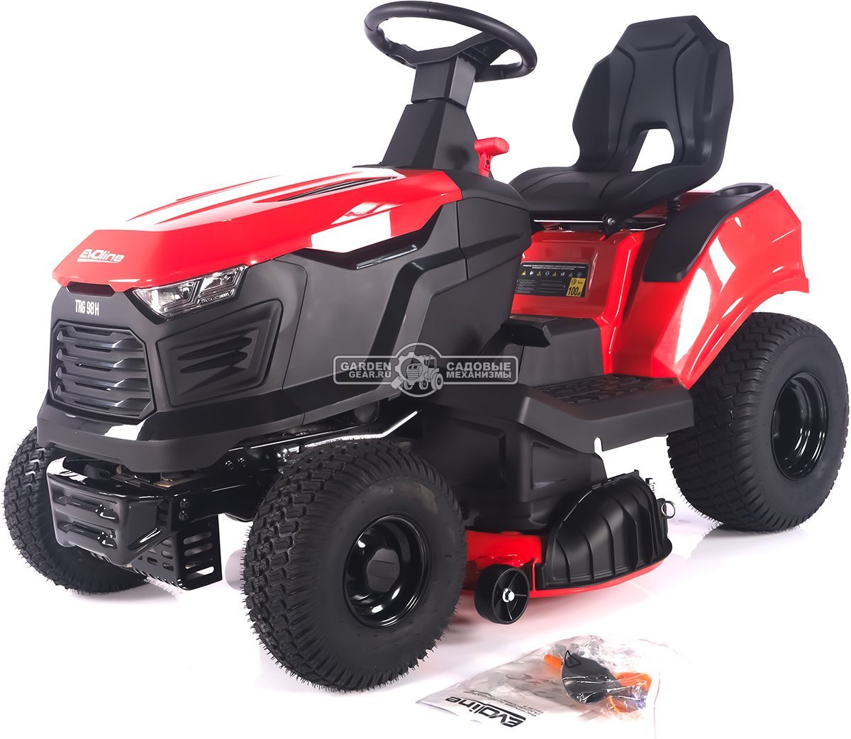Садовый трактор Evoline TRG 98 H (PRC, Loncin 452 куб.см., гидростатика, ширина кошения 96 см, боковой выброс, 182 кг)