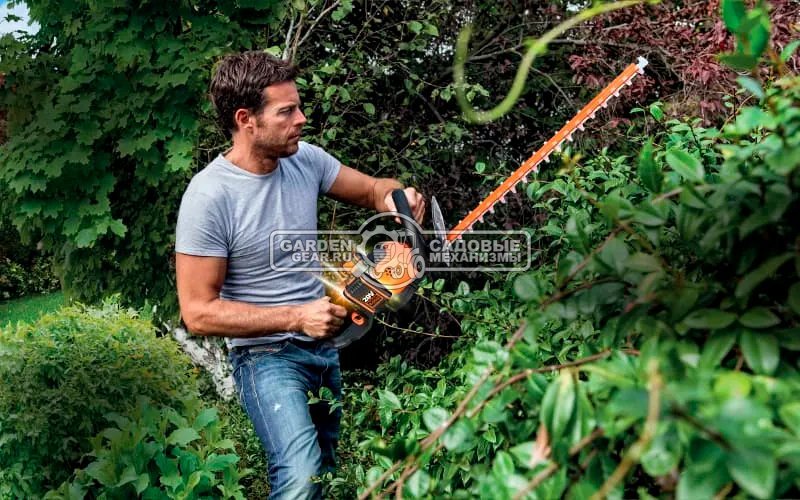 Кусторез аккумуляторный Worx WG284E.1 с 2 АКБ 2 А/ч и ЗУ (PRC, 2х20В, нож 60 см, 27 мм, 4.2 кг)