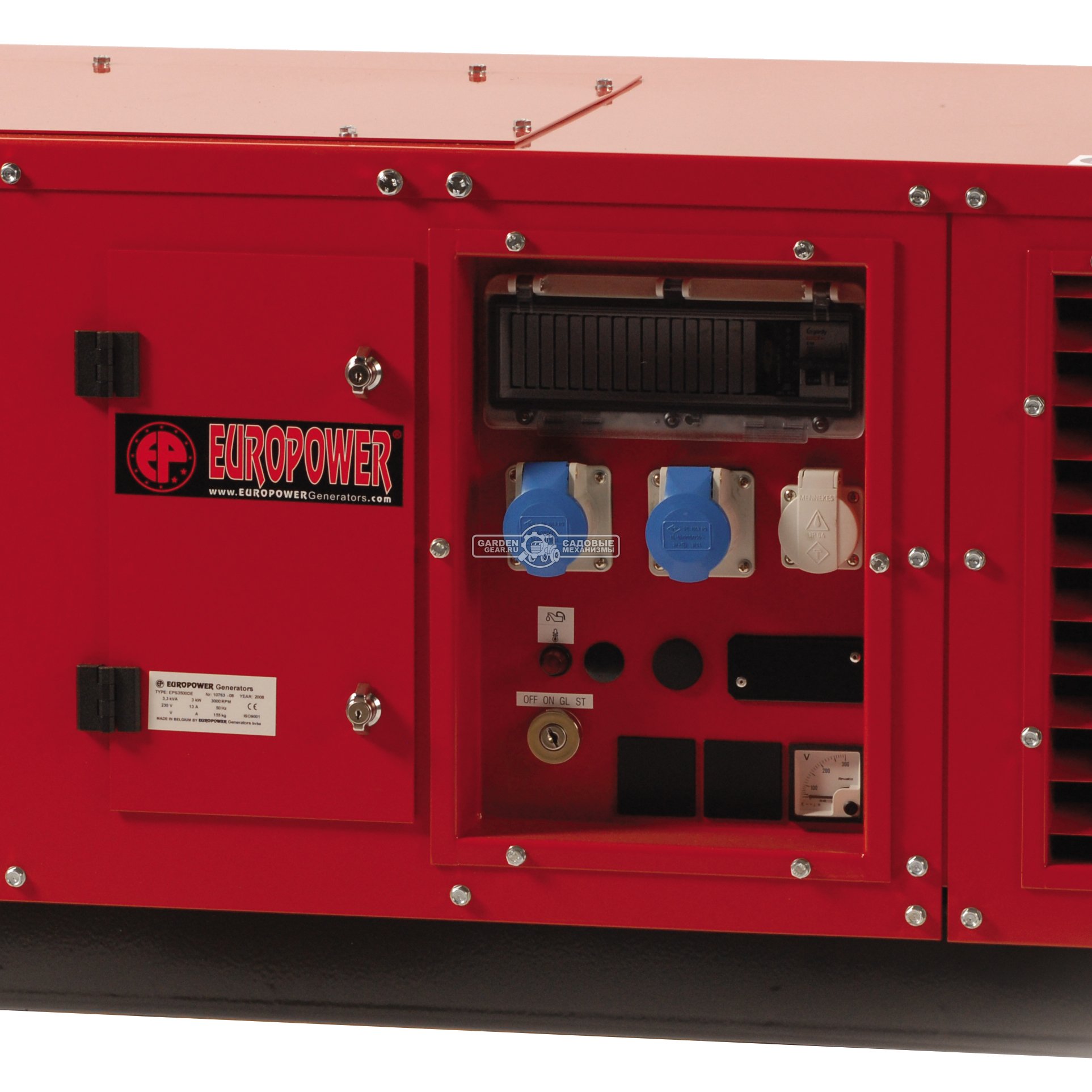 Бензиновый генератор Europower EPS 6000 E в шумозащитном кожухе с электростартом (BEL, Honda, 389 см3, 6.0/5.4 кВт, 20 л, 150 кг)