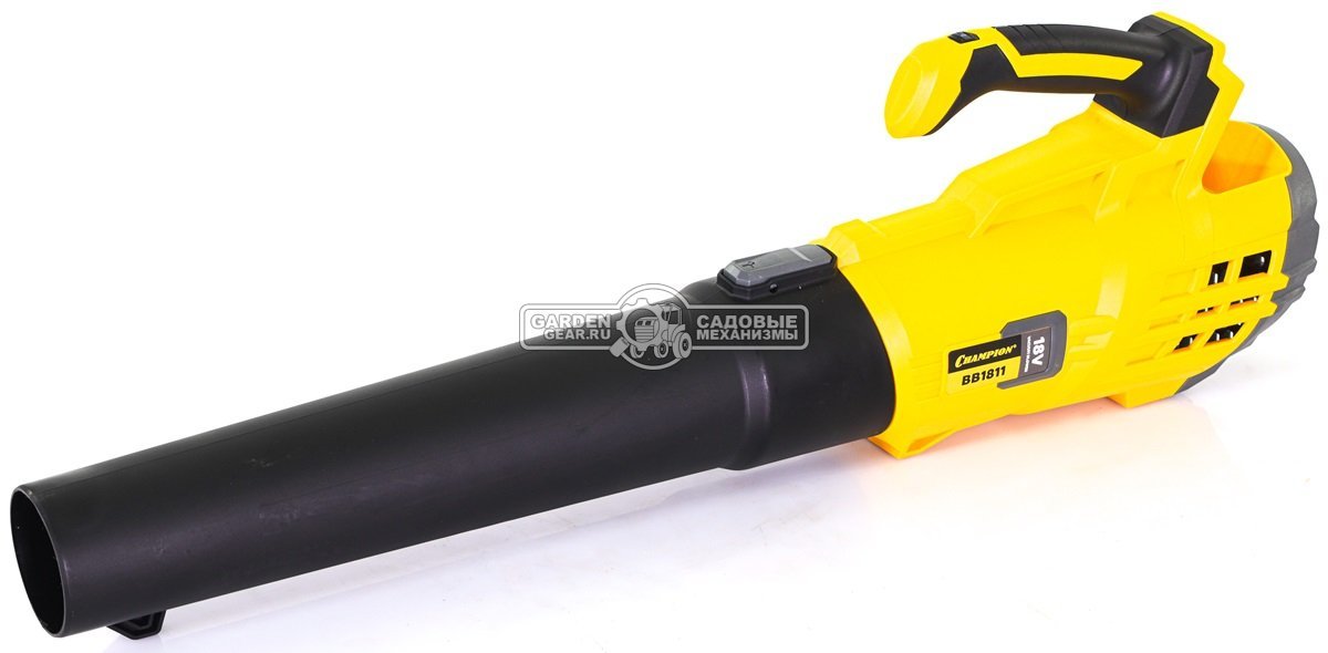Воздуходувка аккумуляторная Champion BB1811 с АКБ 2 А/ч и ЗУ (PRC, Li-ion 18В, 4 А/ч, 38 м/с, 594 м3/ч, 1.9 кг)